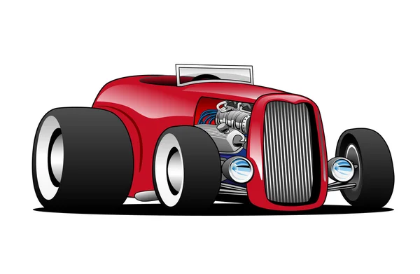 Klassische Straßenstange hallo Junge Roadster Illustration — Stockvektor