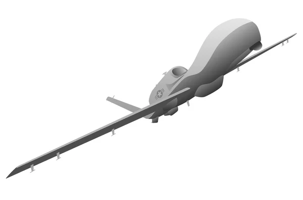 Vojenské Drone vektorové ilustrace — Stockový vektor