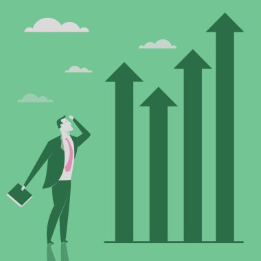 Büyüyen iş fırsatları kavramı vektör çizim