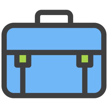 İş çantası ya da evrak çantası düz vektör simgesi