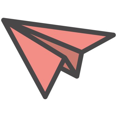 Kağıt origami düzlemi şeklinde mesaj vektör simgesi gönderiliyor