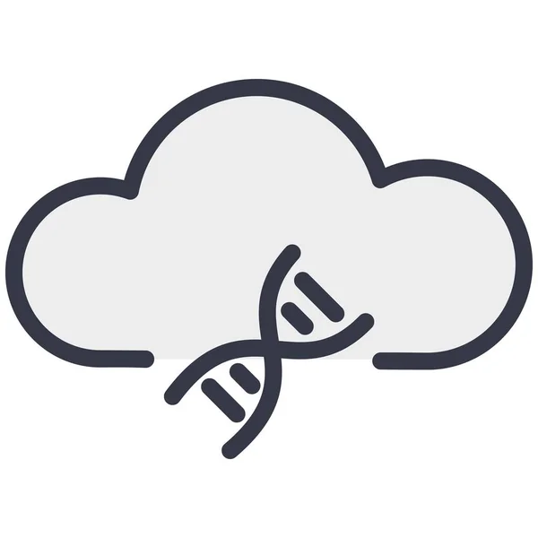 Icona vettoriale piatta del conto alla rovescia del timer di elaborazione cloud — Vettoriale Stock