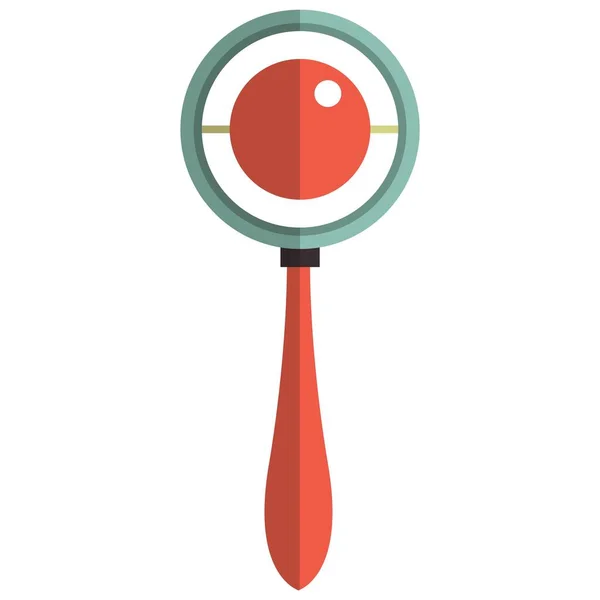 Bebé sonajero juguete icono, vector plano ilustración aislada. — Vector de stock
