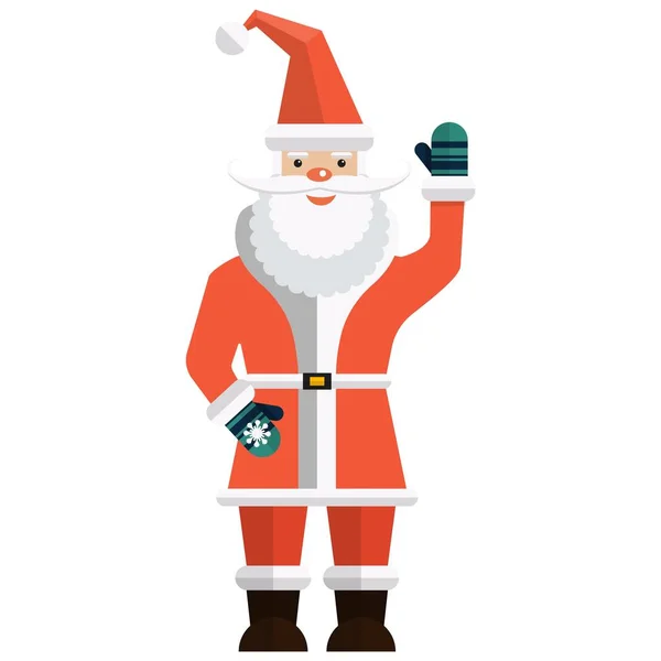 Santa Claus icon, flat vector isolated illustration. Christmas and New Year character, symbol. — Stock Vector