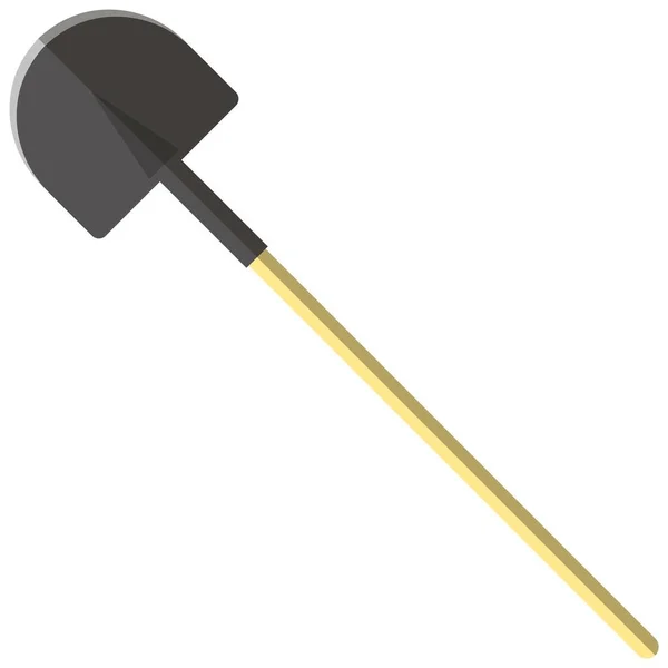 Shovel图标,平面矢量隔离插图.花园铲。耕作设备。园艺工具. — 图库矢量图片
