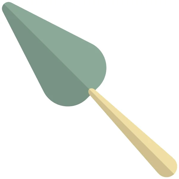 Mutfak spatulası, pasta sunucusu simgesi, yassı vektör izole çizimi. Mutfak aletleri. — Stok Vektör