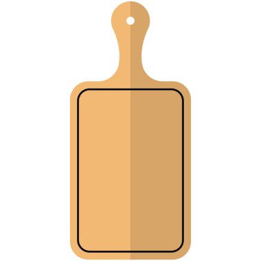 Mutfak kesme tahtası simgesi, düz vektör izole çizimi. Mutfak mutfak aletleri.