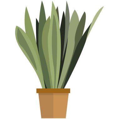 Ev dekorasyonu için saksıdaki yılan fabrikası düz vektör