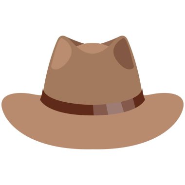 Düz kenarlı erkek şapkası beyaz üzerinde izole edilmiş.