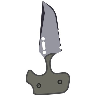 Nefsi müdafaa bıçak vektörü beyaz arka planda izole