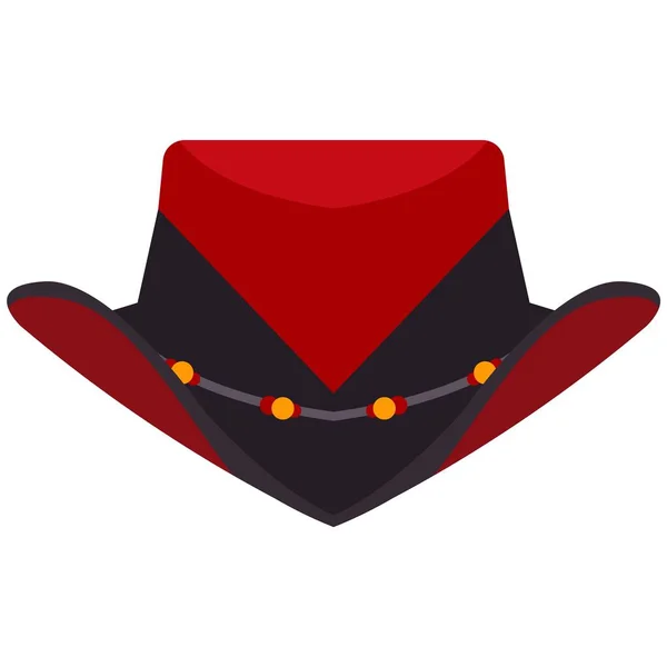 Trendi cowboy kalap lapos vektor elszigetelt fehér — Stock Vector