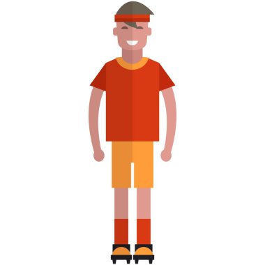 Futbolcu vektörü beyaz arkaplanda izole edildi