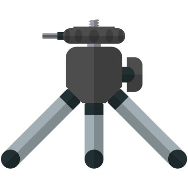 Beyaz arkaplanda izole edilmiş üç ayaklı fotoğraf vektörü