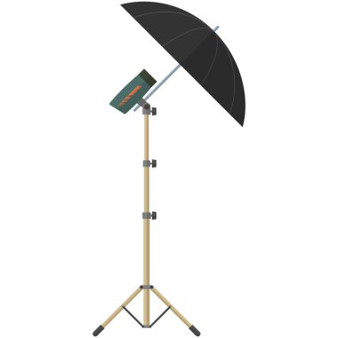 Beyaz arkaplanda izole edilmiş şemsiye yansıtıcı vektörü