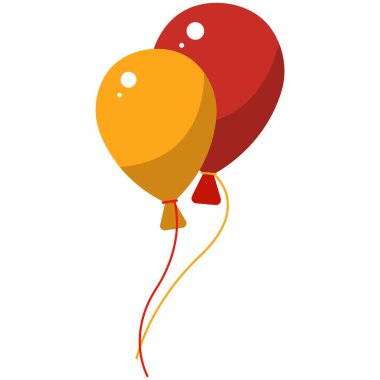 Beyaz arkaplanda balon vektör simgesi izole edildi