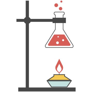 Isıtma matarası vektörlü analitik kimya bilim ekipmanı