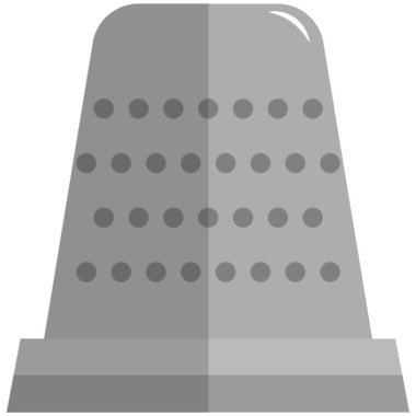 Beyaz üzerinde izole edilmiş iğne dikme vektörü için yüksük simgesi aracı