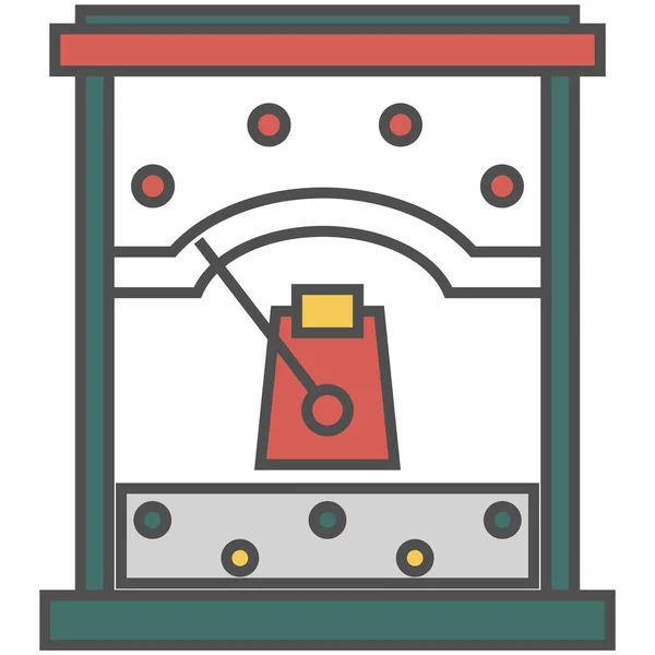 Compteur vectoriel ou voltmètre, ampère électrique ou compteur de tension — Image vectorielle