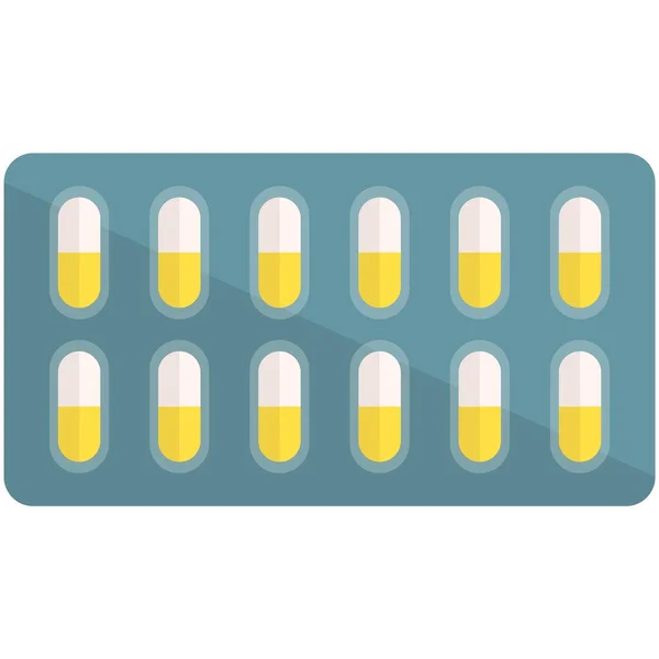 Capsule pill blister pack vector isolated on white — Stock Vector