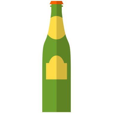 Soda limonata cam şişe vektörü beyaza izole edilmiş.