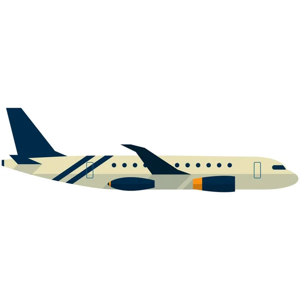 Ilustrace rovinného vektoru, letadlo tryskáč pro cestování — Stockový vektor