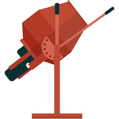 Beyazın beton ve simge vektörü için karıştırıcı