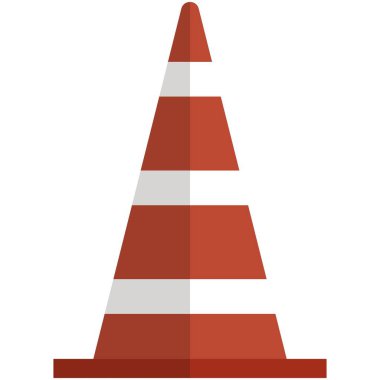 Vektör karayolu koni trafiği veya inşaat uyarısı
