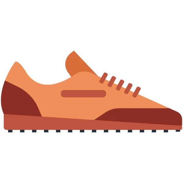 Icono de zapato vectorial deporte zapatilla ilustración en blanco — Vector de stock