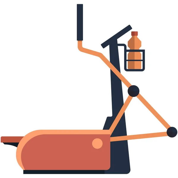 Treadmill vector icon gym workout equipment on white — Stock Vector