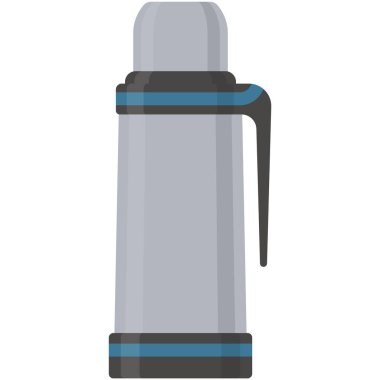 Termo şişe vektörü paslanmaz su şişesi izole edildi.