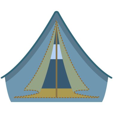 Kamp çadırı vektör resimleme simgesi beyaz üzerinde izole