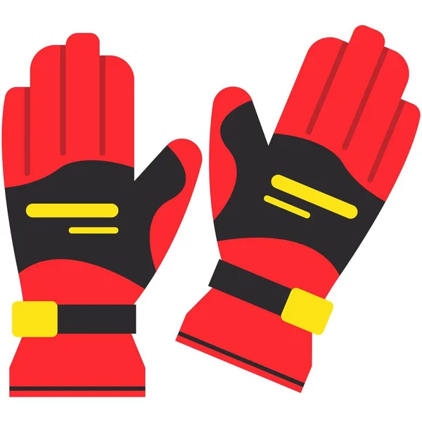 Illustration vectorielle de gants de moto isolés sur blanc — Image vectorielle