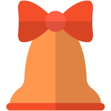 Okul çanı vektörü veya altın Noel jinglebell simgesi