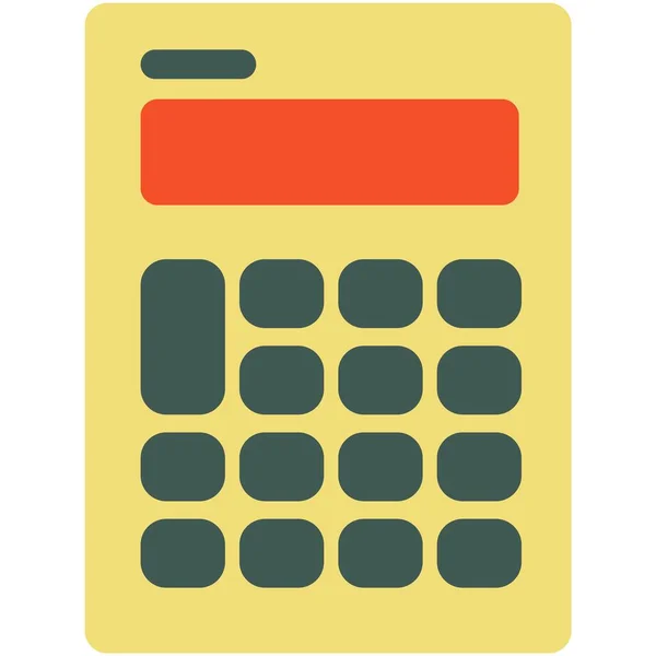 Ilustração do ícone do vetor da calculadora isolada no branco —  Vetores de Stock