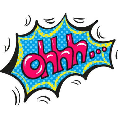 Ohhh konuşma balonu çizgi film vektörü
