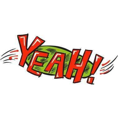 Evet, konuşma balonu çizgi film vektörü