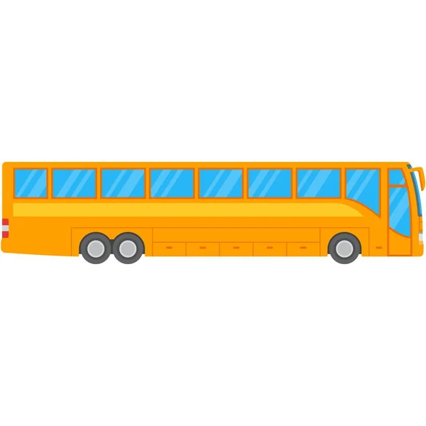 Vector bus illustration city transport icon side view — Stock Vector