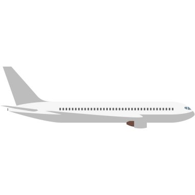 Uçak vektör ikonu seyahat uçağı izole çizim