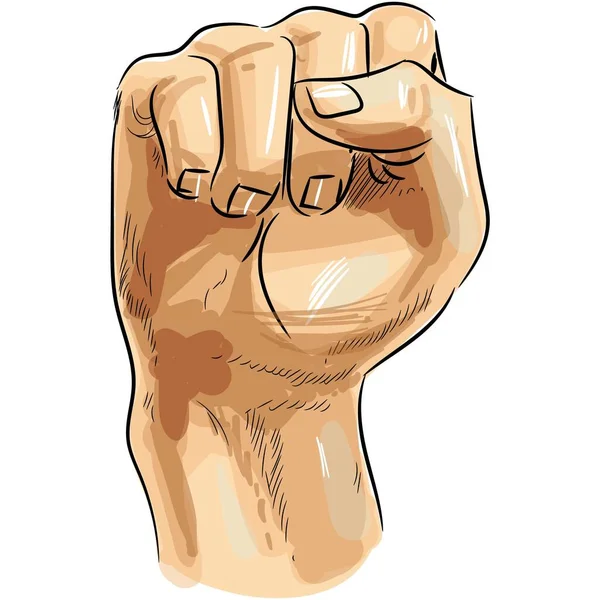Fist makt hand ikon vektor i popkonst stil — Stock vektor
