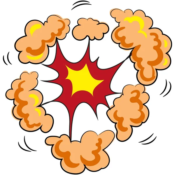 Explosión De Una Bomba De Dibujos Animados Vector De Humo. Ilustraciones  svg, vectoriales, clip art vectorizado libre de derechos. Image 69579774