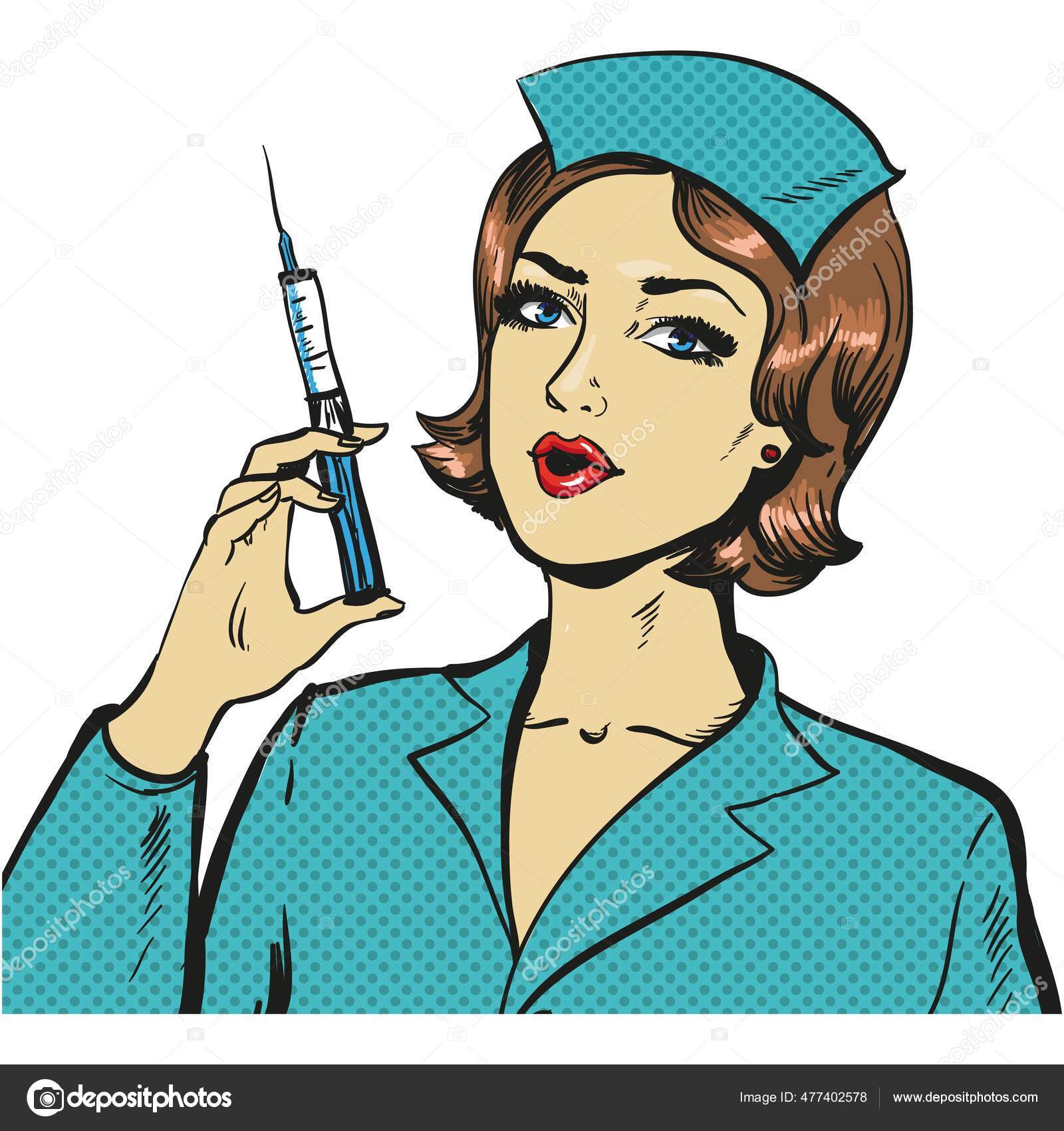 enfermeiro masculino uniforme amarelo com uma seringa com uma