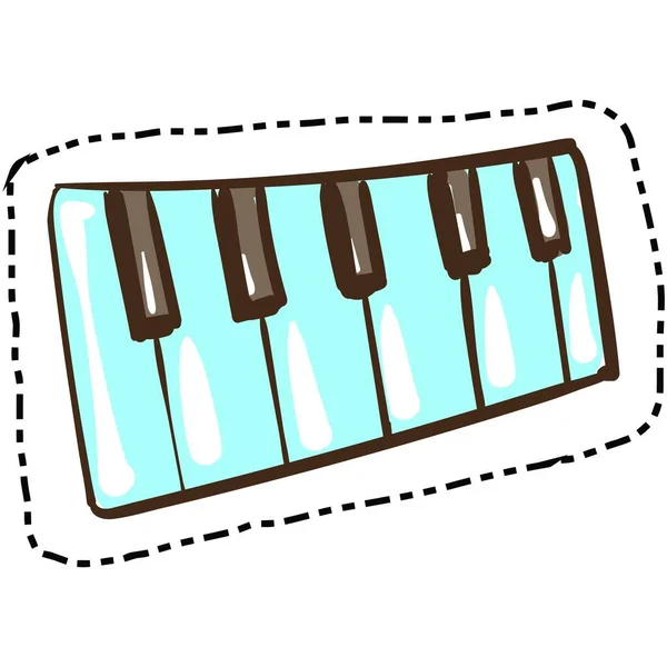Pianoforte tastiera vettoriale illustrazione musicale isolato icona — Vettoriale Stock