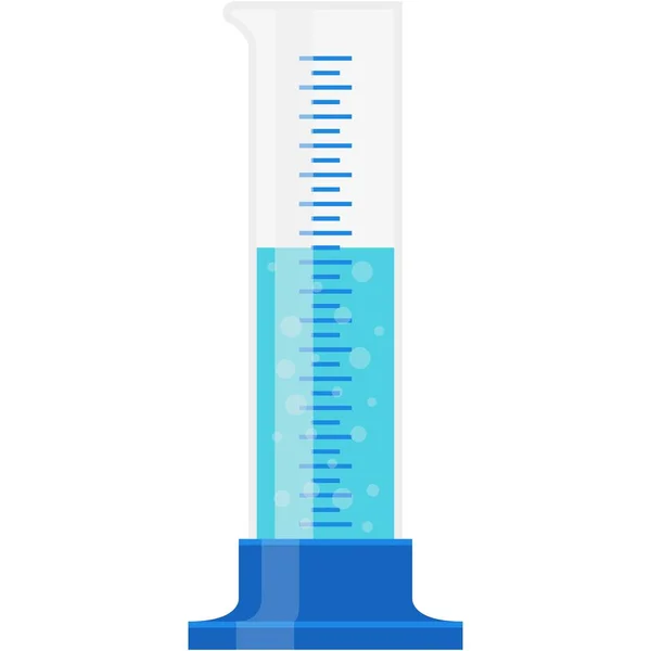 Κύλινδρος βαθμονομημένος σωλήνας διανυσματική χημεία γυαλί μέτρησης όγκου — Διανυσματικό Αρχείο