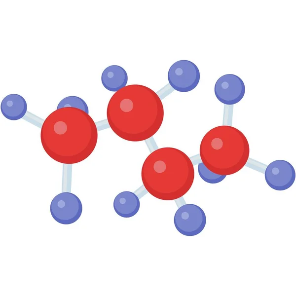 Vector de estructura molecular química, ilustración de molécula atómica médica — Archivo Imágenes Vectoriales