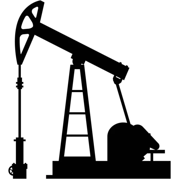 Vector de plataforma de extracción de petróleo, crudo derrick icono de la industria del yacimiento petrolífero — Archivo Imágenes Vectoriales