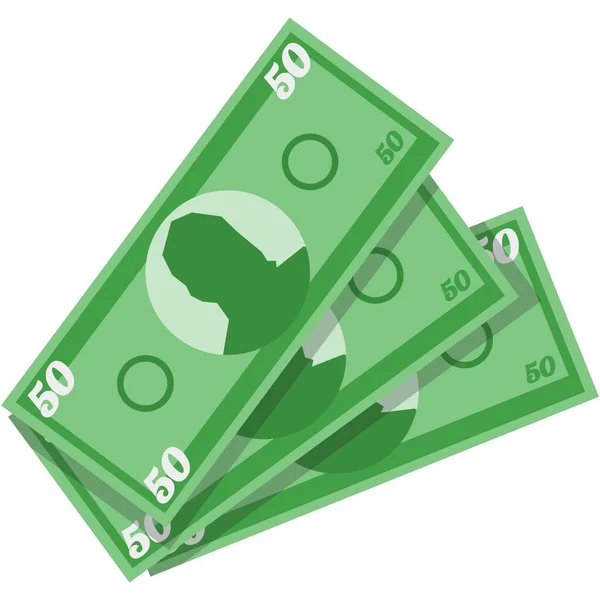 Money stack vector cash pile icon on white background — стоковый вектор