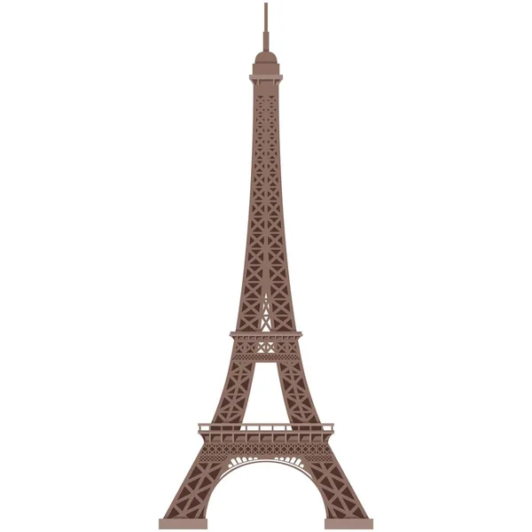 Tour Eiffel illustration vectorielle isolée sur fond blanc — Image vectorielle