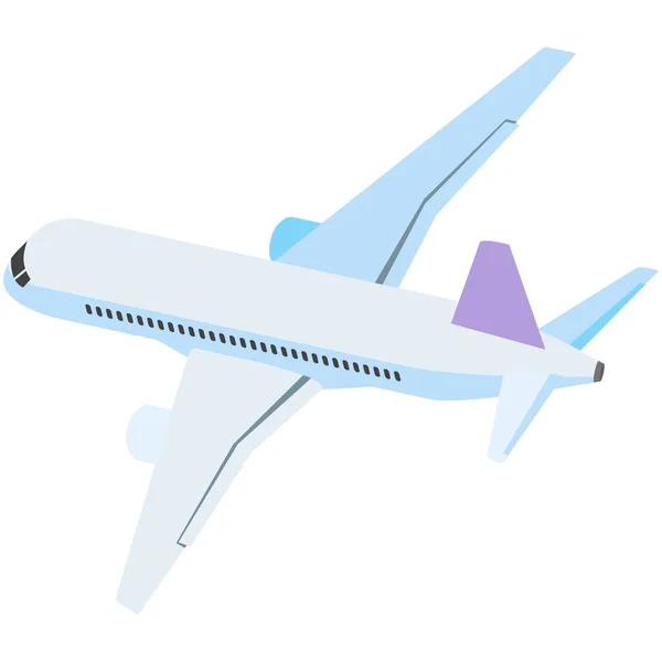 Vliegtuig vector, vliegtuig reizen pictogram, lucht jet illustratie — Stockvector