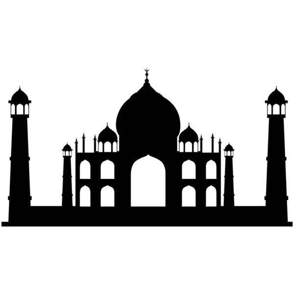 Taj Mahal vector, indiaanse Agra tempel illustratie — Stockvector