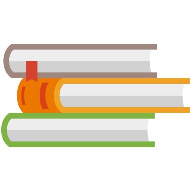 Vektör kitap yığını, ders kitabı yığın simgesi izole edilmiş illüstrasyon